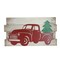 Raz 28" Rustic Wood and Metal Red Truck Carrying Tree Wall Art